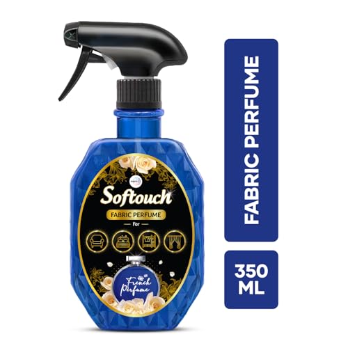 Image of Softouch Fabric perfume Spray 350 ml| Instant frgarance| Eliminates odours on Clothes, Curtains, Sofa, Cushions, Carpets, Bedding
