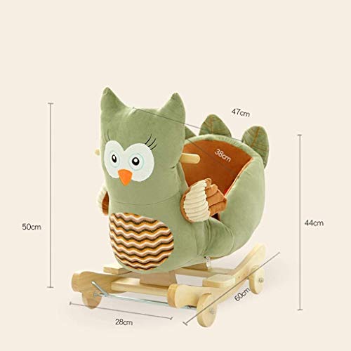 ZHANGYUEFEIFZ Schaukelpferd Plüsch Schaukeltier Pferd Rocking Horse Baby Trojaner Spielzeug Geschenkstuhl Nette Kinder… – Bild 5