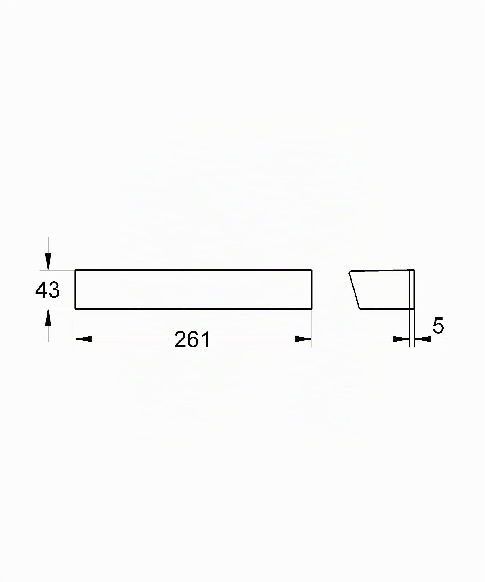 GROHE Grohtherm 2000, abnehmbare Duschablage aus Metall (abnehmbar zur leichten Reinigung, passend zu Grohtherm 2000, Pflegeleichte Starlight Oberfläche), Chrom, 18608001