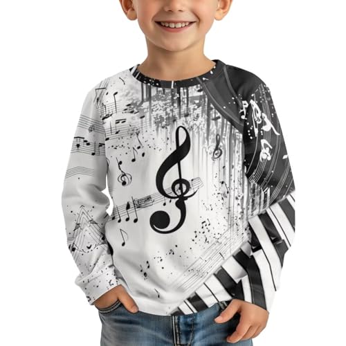 Boys Novelty Graphic Tees Shirt Kids Long Sleeve T-Shirts 3-16Y Casual Pullover Tops Soft Spring Tshirts