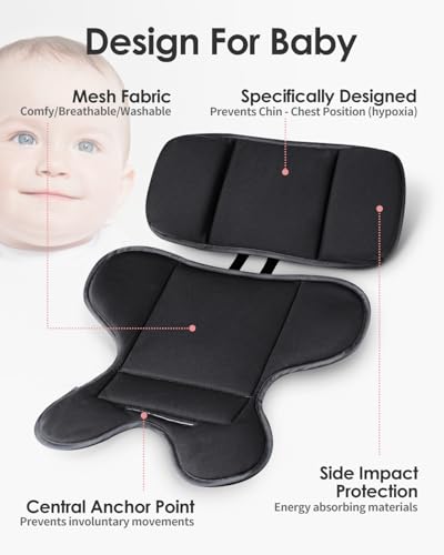 Image of CoiiJoii Infant Car Seat Insert Compatible with Doona, Graco,Safety 1st, Evenflo, Chicco, Britax. Head and Body Support.