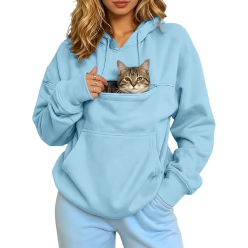 Sudadera protección solar mujer oversize con cuello pack transpirable azul claro 5