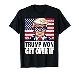 Funny Trump Won Get Over It American Flag, Iran - Trump 2026 T-Shirt