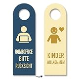 Homeoffice Kinder Willkommen Türhänger für Eltern Lustiges Türschild für Eltern im Homeoffice