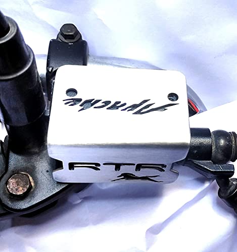 Image of AUTOPOWERZ Brushed Stainless Steel Disc Brake Oil Reservoir, Disk Cover For RTR Apache Cap