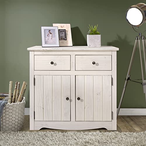 Wood Buffet Sideboard White Distressed | Furniture Dash White Distressed Finish #TOP6