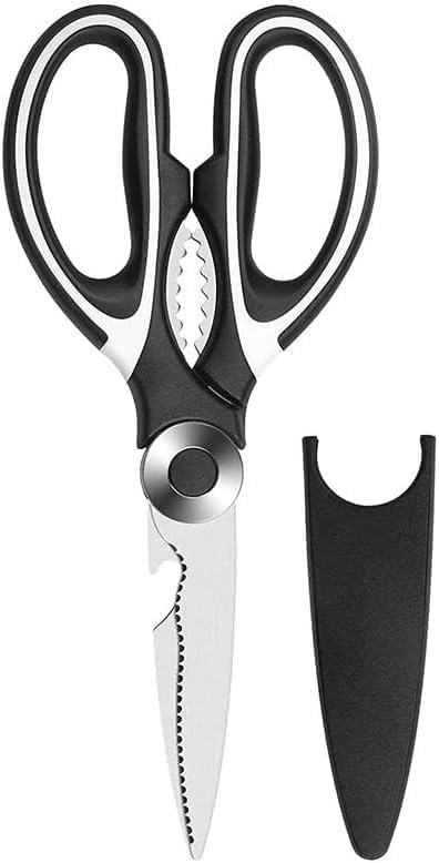 YUNHAN Keskin Mutfak Makası, Çok Amaçlı Paslanmaz Çelik Makas, Tavuk, Balık, Et, Sebzeler, Otlar, Barbekü, Çiçekler, Kuruyemişler için Mutfak Makası Ağır Hizmet Tipi Çelik Makas