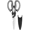 Sharp Kitchen Scissors, Multi-Purpose Stainless Steel Scissors, Kitchen Scissors Heavy Duty Steel Scissors for Chicken, Fish, Meat, Vegetables, Herbs, BBQ, Flowers, Nuts