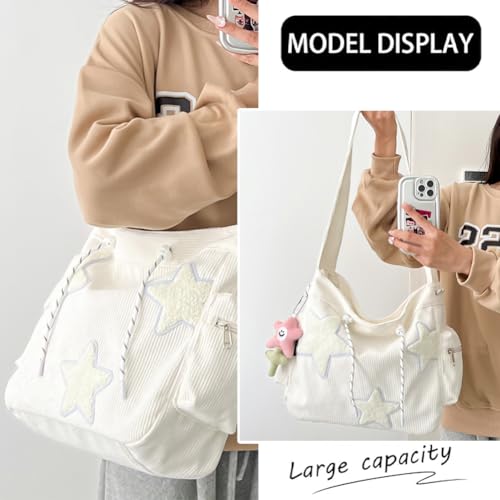 Bolso bandolera KAMEILONG de pana para mujer miniatura 4
