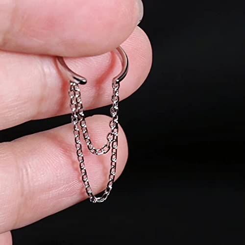 Ear Cuff Ear Clip Non-Piercing Clip On Earrings with Chain for Women Hypoallergenic Earrings
