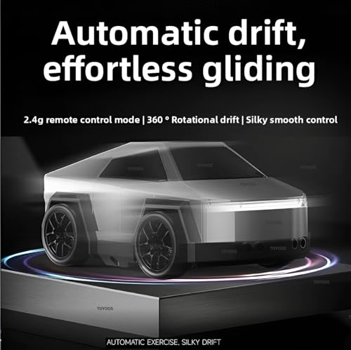 Image of RC Drift Car for Kids with Mist Spray | Drift & 360 Spin | Follow Me & Escape Mode | LED Headlights, 3 Music Modes | USB Type-C Rechargeable Remote Control Toy Car Gift for Boys & Girls - Grey