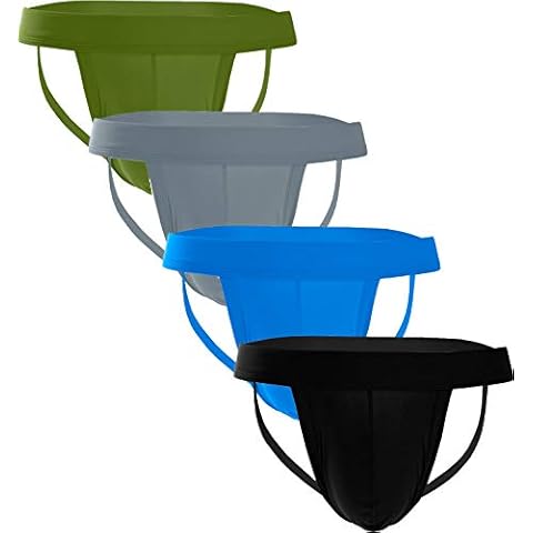 Yundobop Men's Jockstrap Athletic Supporter Elastic Waistband Briefs Underwear Cover