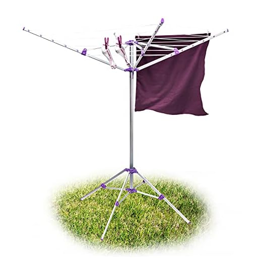 Relaxdays droogmolen, 19 m lijn, H x B x D: ca. 161 x 120 x 120 cm, mobiel, op voet, inklapbaar, tuin en balkon, zilver