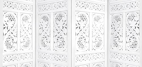 Image of Partition for Living Room,Divider,Partition Wall Divider Screen Separator, Wall Panel Divider for Hall | Bedroom |Office | Puja Room | Restaurant S Design (2- Panels White)