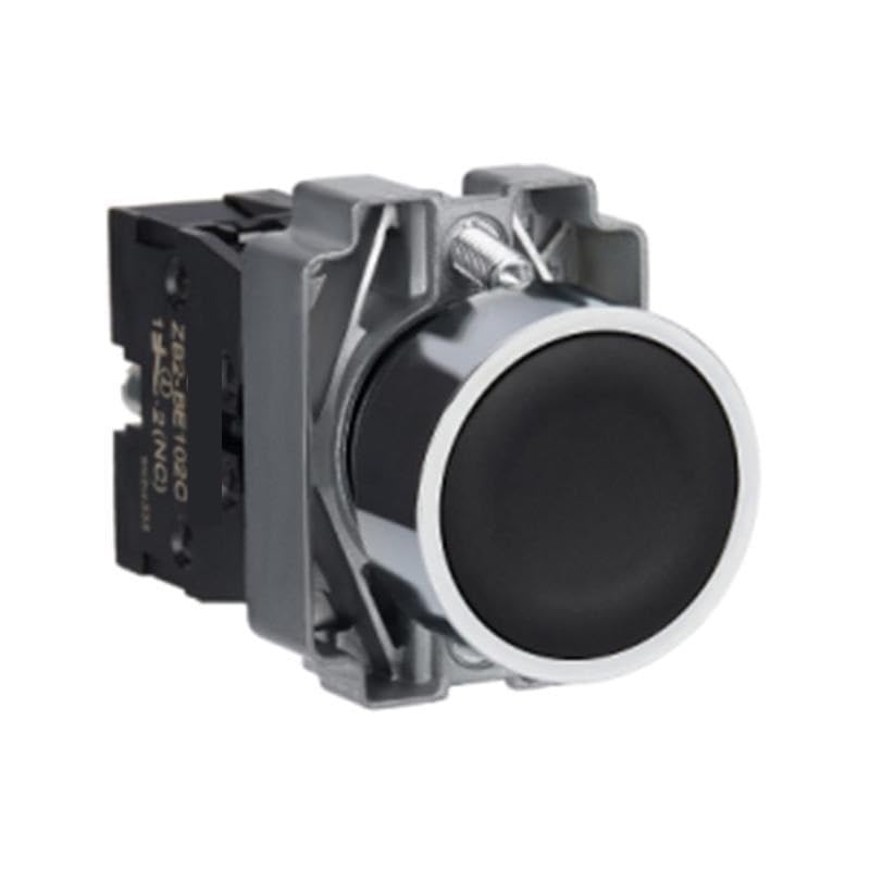 Bouton Plat XB2BA21C bouton poussoir noir 1NO avec bloc de contact Schneider