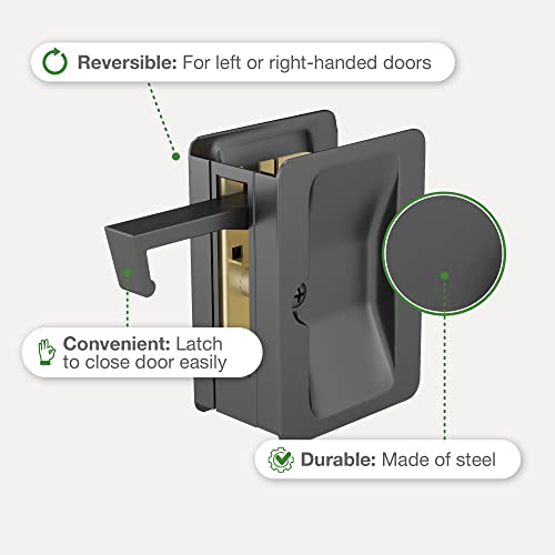Image of Richelieu | Onward Passage Pocket Door Pull, Rectangular, Black