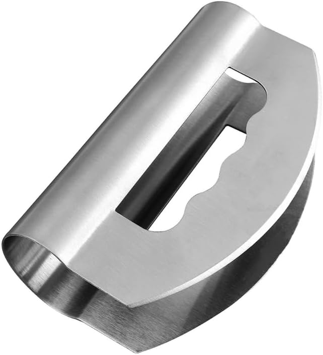 Stainless Steel Double Blade Salad Chopper Silver