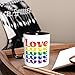 Prid Rainbow Love Coffee Mug Funny Novelty Ceramic Tea Cup Microwave Safe 11oz Office And Home Ideal Cup For Men Women
