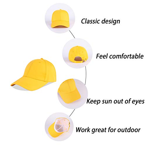 Image of LANGZHEN Unisex Baseball Cap 100% Cotton Fits Men Women Washed Denim Adjustable Dad Hat