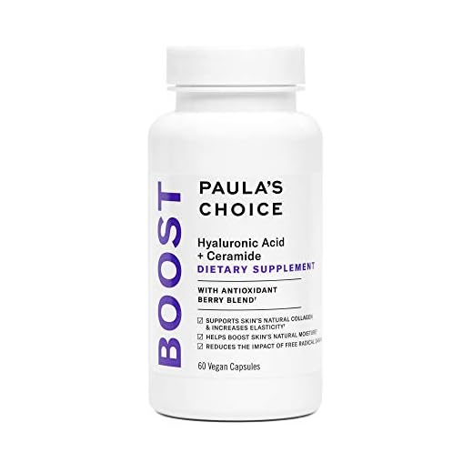 Paula's Choice Hyaluronic Acid + Ceramide Dietary Supplement, Collagen Support for Soft, Healthy + Radiant Skin, Gluten-Free + Soy-Free, 60 Vegan Capsules