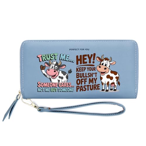 ZRTARY Personalized Women's Wallets with Cow,Horse,Sheep Patterns,Birthday Gift,Holiday Gifts for Women,Graduation Gift for Classmate 1298e