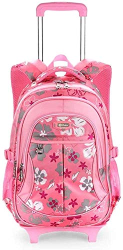 L&WB Niños En Edad Escolar De La Carretilla, Mochilas Mochila Escolar, Mochila Carro con Ruedas del Balanceo del Bolso del Equipaje Recuerde, Una Rueda