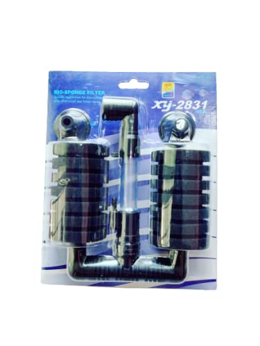 XY-2831 Aquarium Bio-Sponge Filter, Sponge Filter Aquarium, Biochemical Filter Double Sponge for Fish Tank