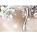 Produktbild Runa Art Fototapete Blumen Lilien 352 x 250 cm Vlies Tapeten XXL Moderne Wandtapete Wohnzimmer Schlafzimmer Beige 9077011b