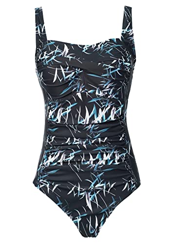 Aidotop Womens One Piece Swimsuit Tummy Control with Ruched Monokinis Tribal Swimsuits (16Zhu,XXL)