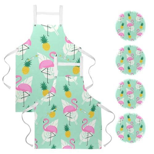Tablier de cuisine lot de 2 avec broches pour service en restaurant