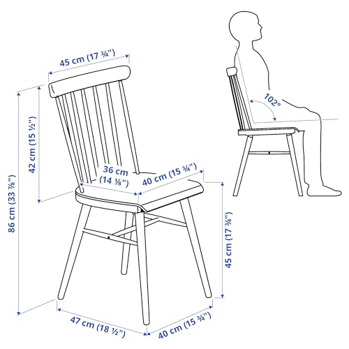 Chaise HÖGVED vert design épuré et finitions soignées - 6