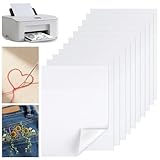 Kievano 10 Hojas A4 Estabilizador de Bordado Hidrosoluble Autoadhesivo, Película Soluble en Agua Imprimible para Máquina y Bordado a Mano, Ideal para DIY, Ropa y Textiles