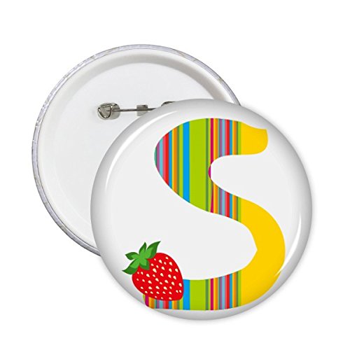 Badge rond alphabet fraise pour masquer un accroc sur un vêtement avec style lot 5Pcs L
