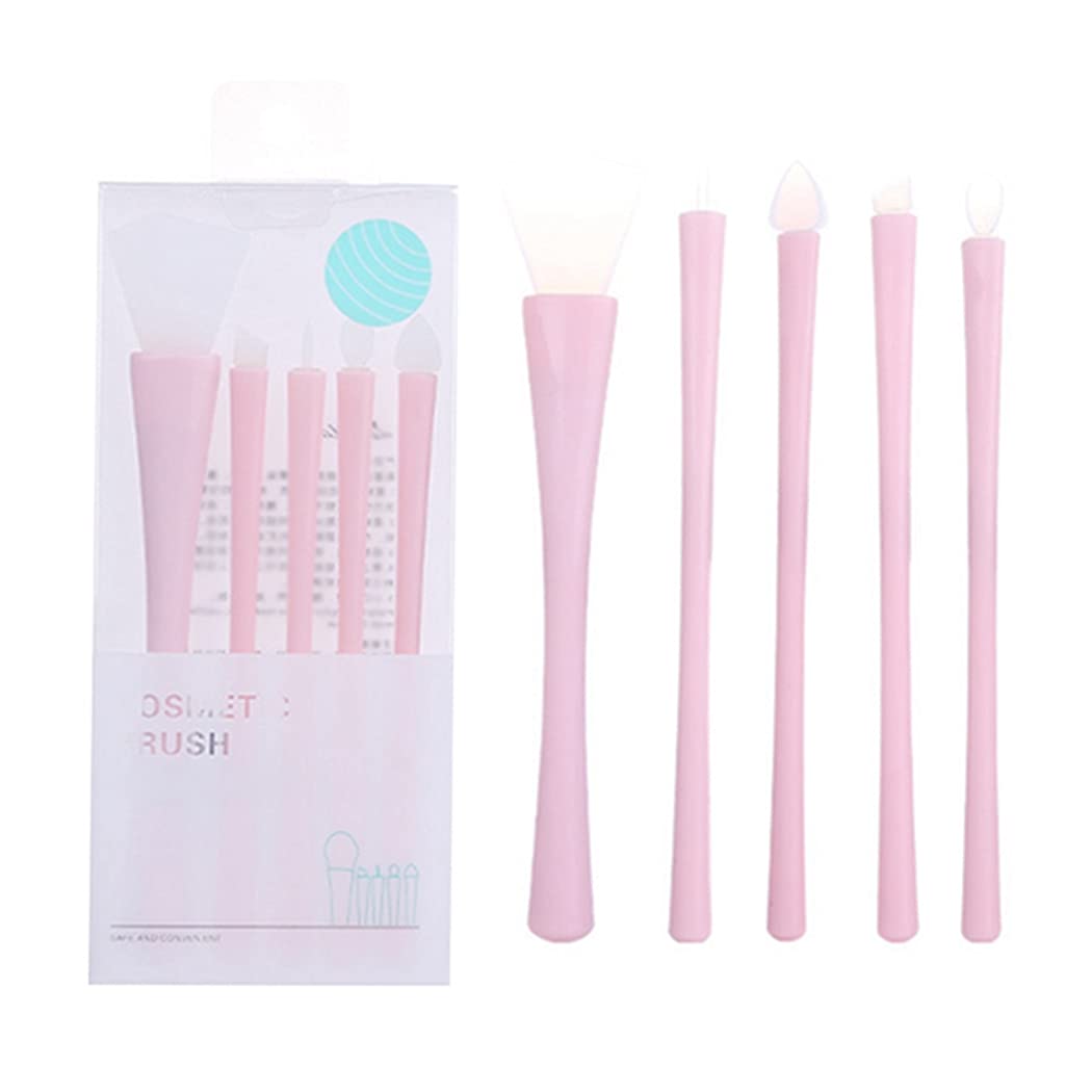 CACAZI Makeup Brush Kit Silicone 5PCS Portable Creative Lightweight Soft Professional Eyeshadow Brushes Women Unisex Accessories