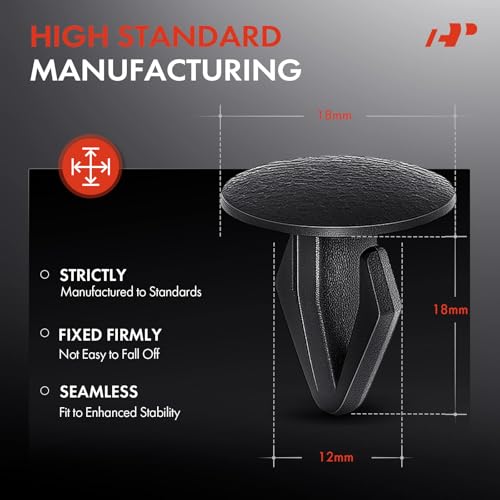 Clips de retención de 12 mm para paragolpes y parachoques Mazda 3