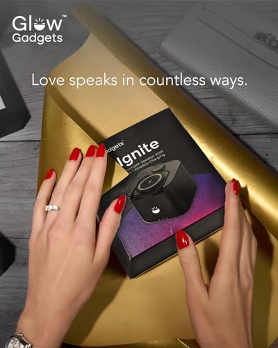 Image of Glow Gadgets Ignite Bluetooth Speaker with 3-in-1 Wireless Charging Station | 3W Power | Modern Black - Premium Sound, Stylish Design