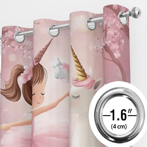 Rideau occultant lavable rose à oeillets isolant thermique 140 x 245 cm