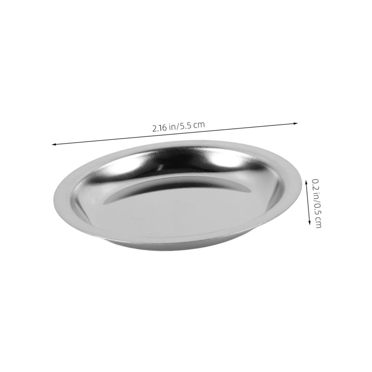 OFFSCH 4pcs Stainless Steel Tea Bag Dish Round Teabag Saucer for Organizing Tea Bags Practical Insulation Accessory for Home Office