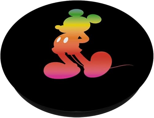 Miniatura 2 de Disney Mickey Mouse Gradient Rainbow Silhouette PopSockets PopGrip agarre intercambiable para teléfonos y tabletas