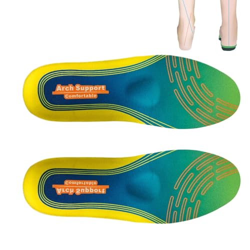 Semelles intérieures de soutien de la voûte plantaire pour femme et homme - Coussin confortable - Absorption des chocs - Réducteur de fatigue des pieds - Pour la marche, la randonnée, le camping, la