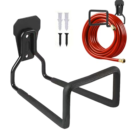 Montaggio murale del supporto per tubo - Gancio di metallo resistente per tubi da giardino | Ganci di conservazione del tubo flessibile multiuso per tubi, cavi, strumenti, bagno, garage, organizzatori