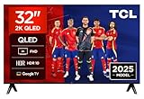 TCL 32V5C - Smart QLED Full HD de 32' Direct LED TV con Android TV y HDR - Compatible con Google Cast y Google Home, diseño Delgado