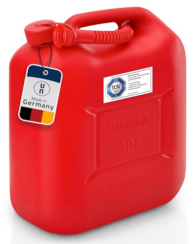Hünersdorff Tanica Carburante Standard da 20 Litri, HDPE Colore Rosso, con omologazione Un, Accessori Rossi