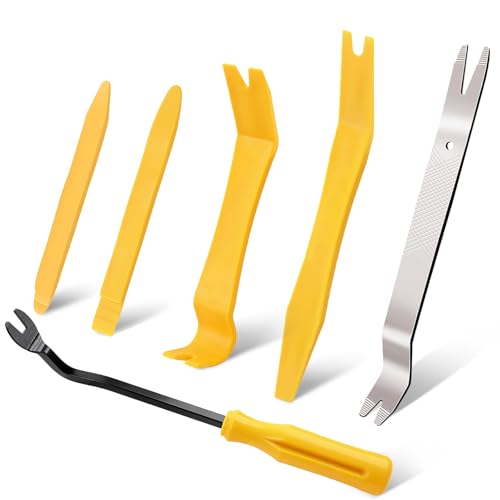Etre Jeune 5 PCS Nylon Auto Trim Removal Tool Kit 1 Pc Metal Pry...