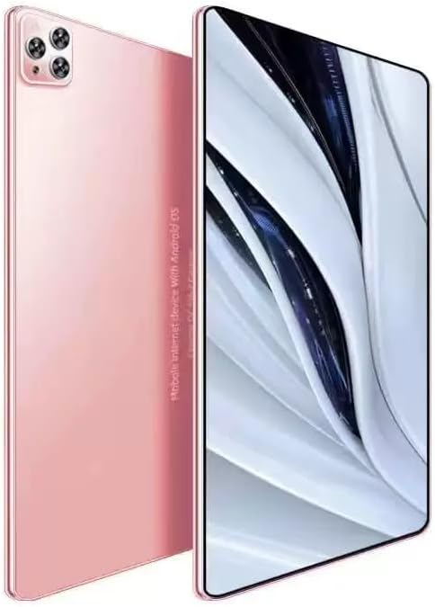 Android Tablet, 10-Inch Display, Triple Camera, Ultra-Slim Design, Pink and Sky Blue Colors