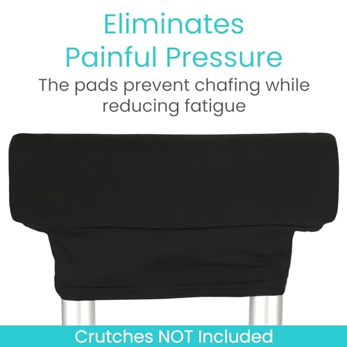 image for Vive Premium Crutch Pads & Hand Grips - Comfortable, Breathable, Machi