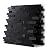 V-MOZZA Peel and Stick Stone Tile, 5-Sheet Peel and Stick Stone Mosaic Backsplash 11.5" x 10.7" 3D Marble Look Backsplash Tiles for Kitchen Fireplace (Mixed Black)