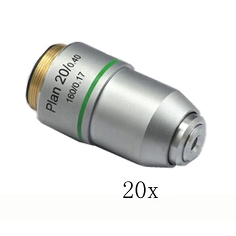 Microscope Observation 20X 195 Plan Achromatic Biological Microscope Objective Lens for Lab Student Biomicroscopy Accessories 20.2mm