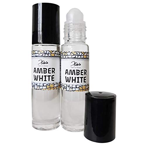 Xio's Amber White Fragrance Grade Oil Set of 2 Bottles,1/3 oz Roll On, Perfume Oil,One of the best perfume oils for everyday