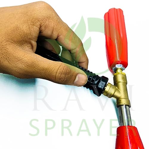 RAVI SPRAYER®High Water Pressure Sprayer Long Range Adjustable HandheldHose Nozzles 45cm Length Spray Gun With Water Flow Adjustment Handle For Agriculture And Gardening Hand Held Sprayer